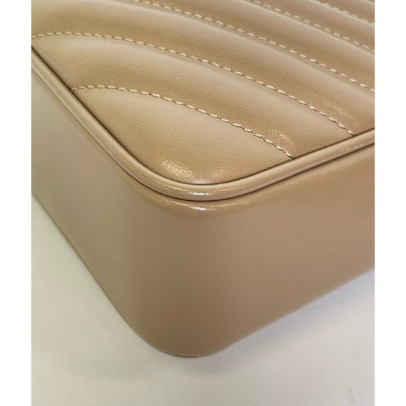 Saint Laurent Lou Camera Bag Small, Beige Leather With Gold Hardware - Picture 8 of 12